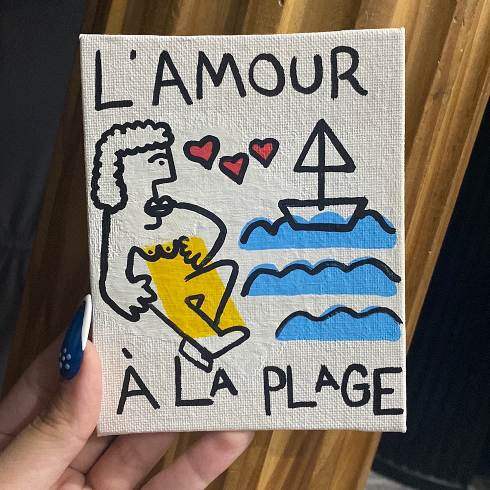 LOVE AT THE BEACH ~ HAND PAINTED | SUPPORT A LOCAL ARTIST